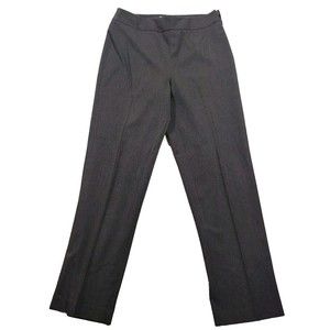 Trousers Dress Pants Stretch Wide Careers Grey Side Zipper Size 10 Talbots